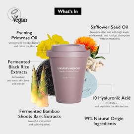 HARUHARU wonder Black Rice 10 Hyaluronic Cream, 3.0 fl oz, Face Moisturizer, Vegan, Cruelty Free, Daily skincare, Korean Skincare