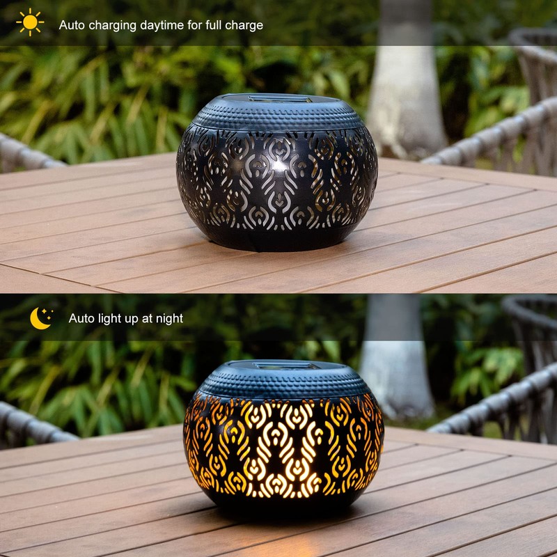 Solar Table Light Outdoor Waterproof - Solar Powered LED Lamp