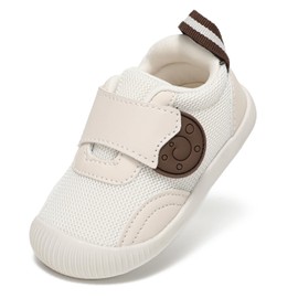 Toddler Shoes Breathable Boys and Girls Baby Shoes Soft Sole Non Slip(3 Toddler,Beige,14)