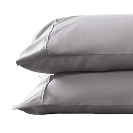 Valeron 100% Tencel Modal Sateen Woven-Luxuriously Soft, Breathable, Cooling Beech Tree Fiber-Pillowcase Set, King, Silver