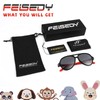 FEISEDY Kids Polarized Sunglasses Rubber Trendy Pilot for Boys Girls