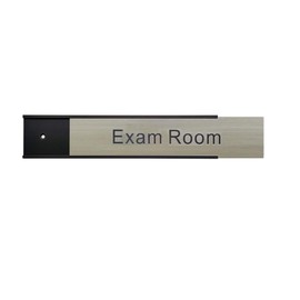 Nameplate Holder Wall or Door 2 Pack (2" x 8", Black)