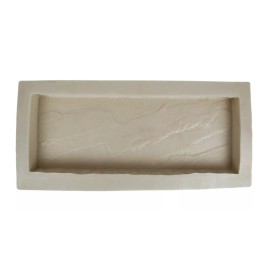 Stone Master Molds, LLC Rubber Mold for Concrete, Slate Texture, Wall Cap Mold, 24"L x 9"W x 2"D