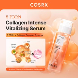 COSRX 5 PDRN Collagen Intense Vitalizing Serum, Firming Glow Serum with 5 PDRN & Low Molecular Collagen, Moisturising & Hydrating, for Even Skin, Korean Skincare, 100 ml