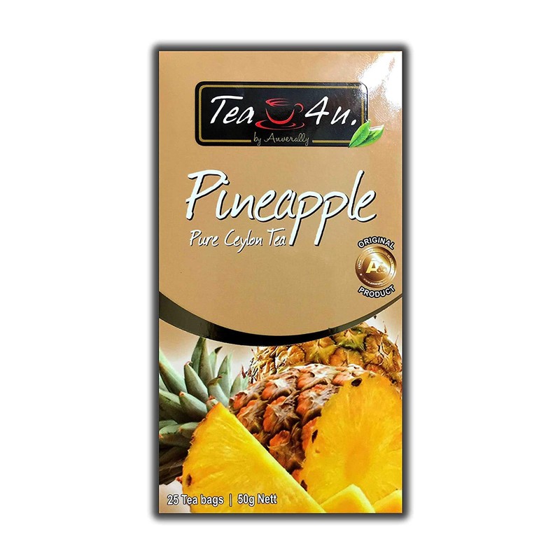 Tea4U Pineapple Black Tea Bags - Original Ceylon Tea