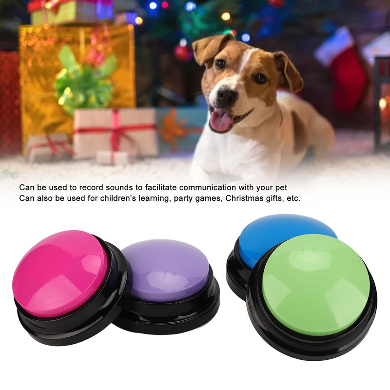 4pcs Record Talking Button Multifunctional 30S Dog Communication Buttons for