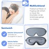 Hilvard Schlafmaske, Augenmask, inklusive Schlaf-Ohrstöpsel, 100% Verdunkelung, verstellbar, ergonomisch, Rosa