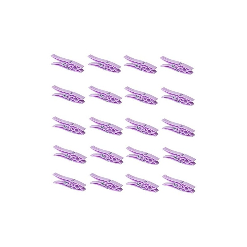 20 Plastic Clothes Pegs Clothes Line Socks Towels Purple