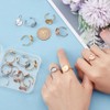 UNICRAFTALE 18-Piece DIY Cuff Rings 17 - 18 mm Round
