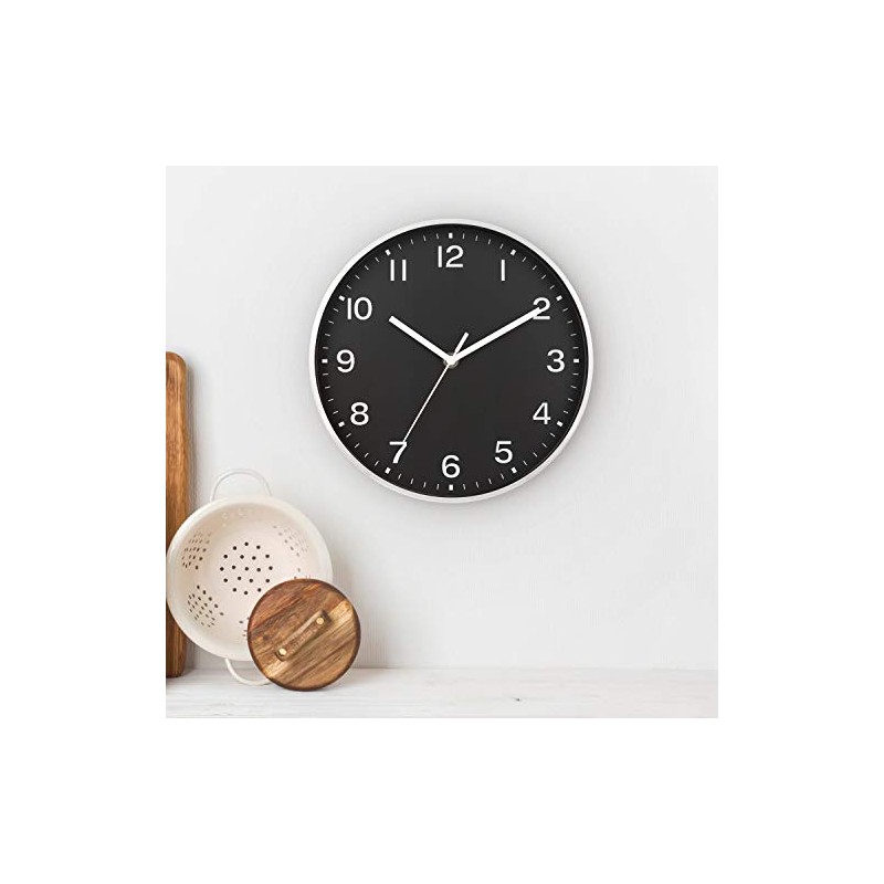 Made By Design 10" Brushed Aluminum Frame Wall Clock -