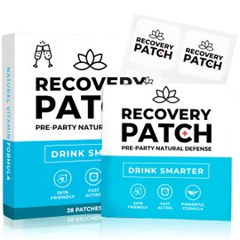 Party Treats Recovery Patches 28 Pack - Wake Up Refreshed & Energized with Our 100% Natural Ingredients Patch - Individually Wrapped, Skin-Friendly & Waterproof - Enhanced Morning Formula
