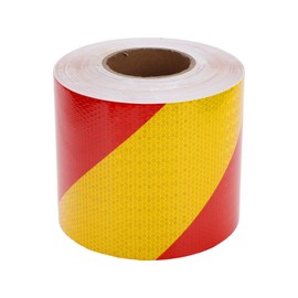 HOPESPANNER Universal 164.04ft x 5.91" Air-Release Adhesive Pinstripe Tape Automotive Pinstriping Tape PVC Red,Yellow