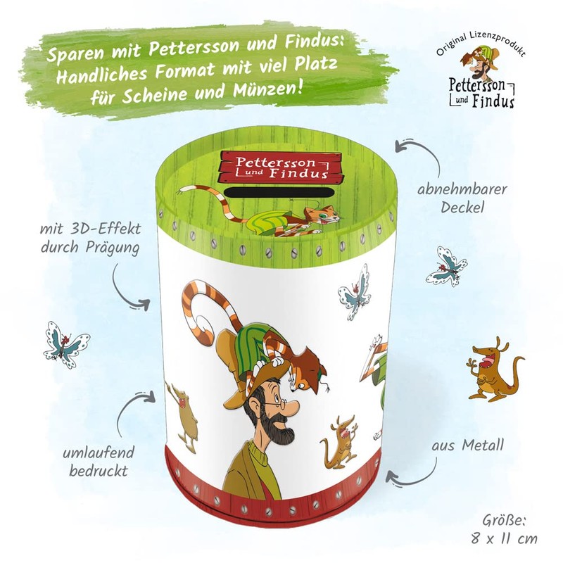 Trötsch Pettersson and Findus Money Box Money Box Yellow