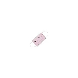 Cubrebocas Infantiles Tricapa Plisado Ambiderm Caja/50 Pz Color Rosa con Pandas