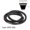 sourcing map SPB1650 V-Belt Drive Belt 1650 mm Pitch Length