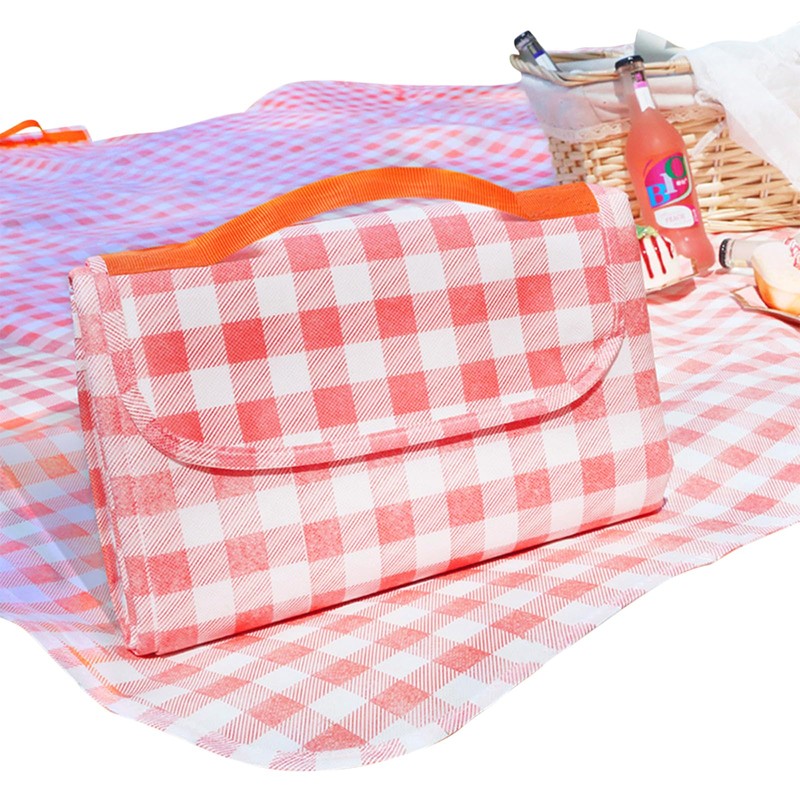 CHENGZI Thickened picnic mat outdoor lawn camping portable (Red)