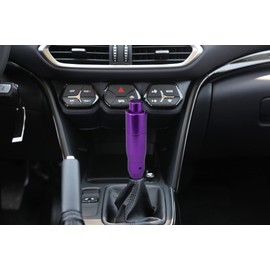 Automatic Shift Knob with Push Button Shifter Gear Stick Shifting Lever Aluminum Alloy Transmissions Fit Most Cars Truck SUV Vehicles (Purple)