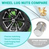 Drive-up Golf Cart Wheel Lug Nuts, Chrome Golf Cart Lug