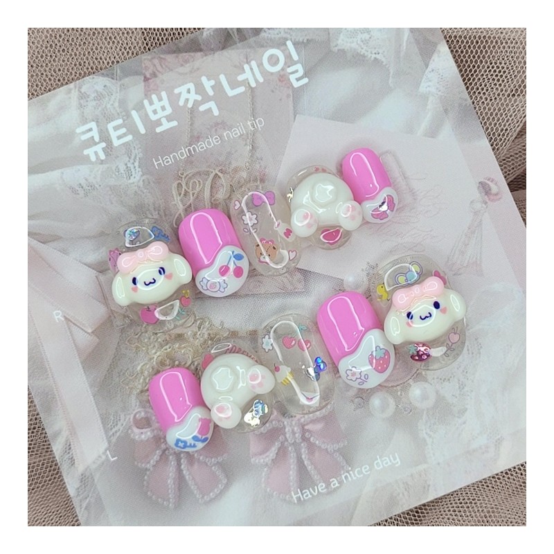 Hintokki Gundi handmade nail tips - ballerina / 힌토끼 궁디
