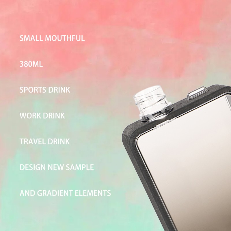 300ml Flat Water Bottle A5 Slim Water Bottle for Outdoor