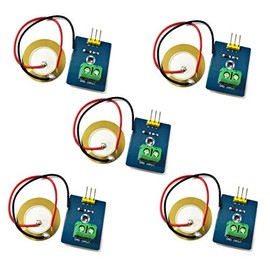 Hailege Piezoelectric Sensor Analogue Ceramic Vibration Sensor Module Piezoelectric for Arduino DIY Kit Pack of 5