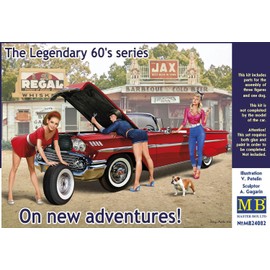 Master Box MB24082 1/24 Pin Up Series 1960s Girls Legends Set of 3 Plastic Model