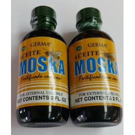 ACEITE MOSKA / MOSKA OIL HAIR EMOLLIENT MOISTURIZER 2 BOTTLES 2 OZ EA