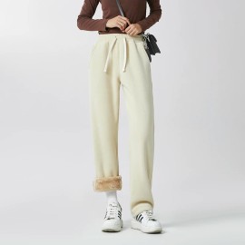 Toolzia Unisex Sherpa-Lined Winter Fleece Sweatpants