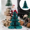 PRETYZOOM 2pcs Paper Christmas Tree Table Decoration Honeycomb Design Christmas