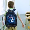 HPJGD 3PCS Soccer Rolling Backpack for Boys, Kids School Backpacks