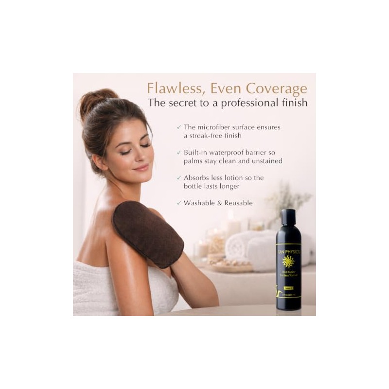 Tan Physics True Color Tanner 8 oz w/FREE Tanning Mitt