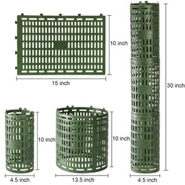 Bekith 16 Pack Tree Trunk Protector, Plant Guard Protectors with Zip Ties, Garden Protection Tree Wraps Cages for Damaged Bark, Extendable Shrub Protectors from Trimmers, Mowers & Sun Scald