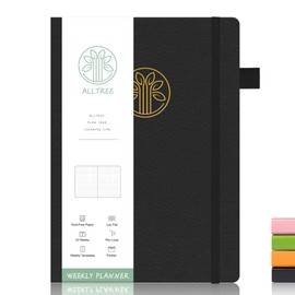 Undated Weekly Planner, Weekly Goals Notebook, Weekly To Do List Planner, Weekly Goal Planner with Habit Tracker, Weekly Organizer Planner, 53 Weeks, Black（5.5"x8.5"）