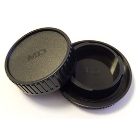 vhbw lens cap set with MD-System camera Minolta Sony A33 A55 A100 A200 A230 A300 A350 A450 A500 A550 A580 A700 A750 A850 A900