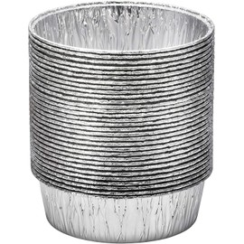 Diplastible (50 count) 8-Inch Disposable Round Aluminum Dutch Oven Liner Foil Pans