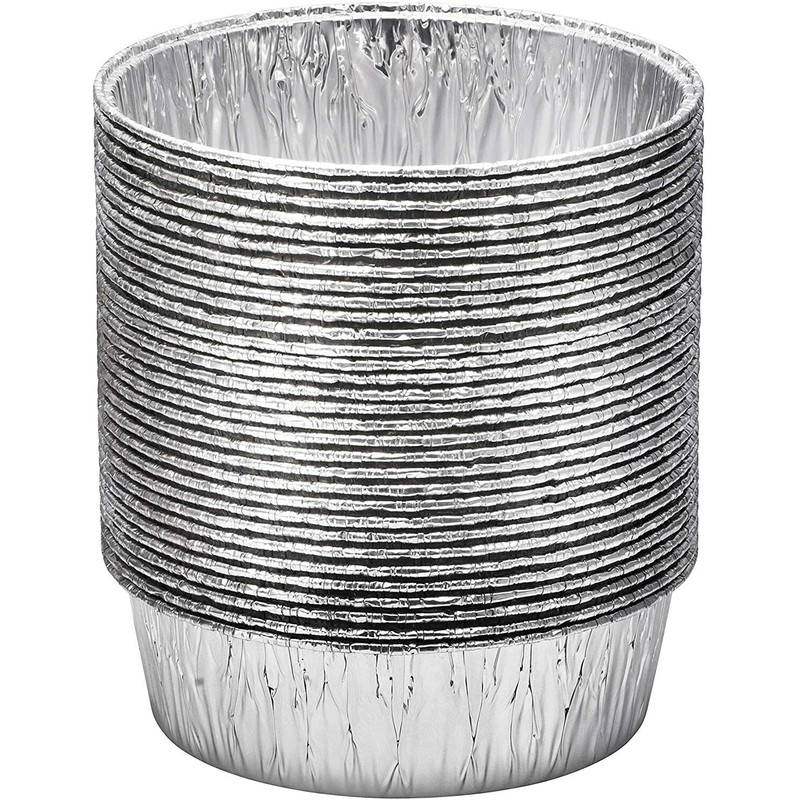 Diplastible (50 count) 8-Inch Disposable Round Aluminum Dutch Oven Liner
