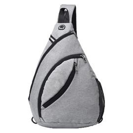 WDEC Sling Backpack Men Women Large Capacity Night Reflector Headphone Hole Design Multipurpose Crossbody Shoulder Backpack Anti-Theft Campus Backpack for Outdoor Cycling, gray, Bag