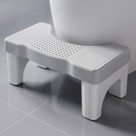 Toilet Stool Poop Stool for Squatting Posture, Portable Plastic Potty Stool for Adults, Toilet Poop Stool Squat Adult, Non-Slip Poop Stool for Bathroom Adults, Pooping Stool for Seniors Kids