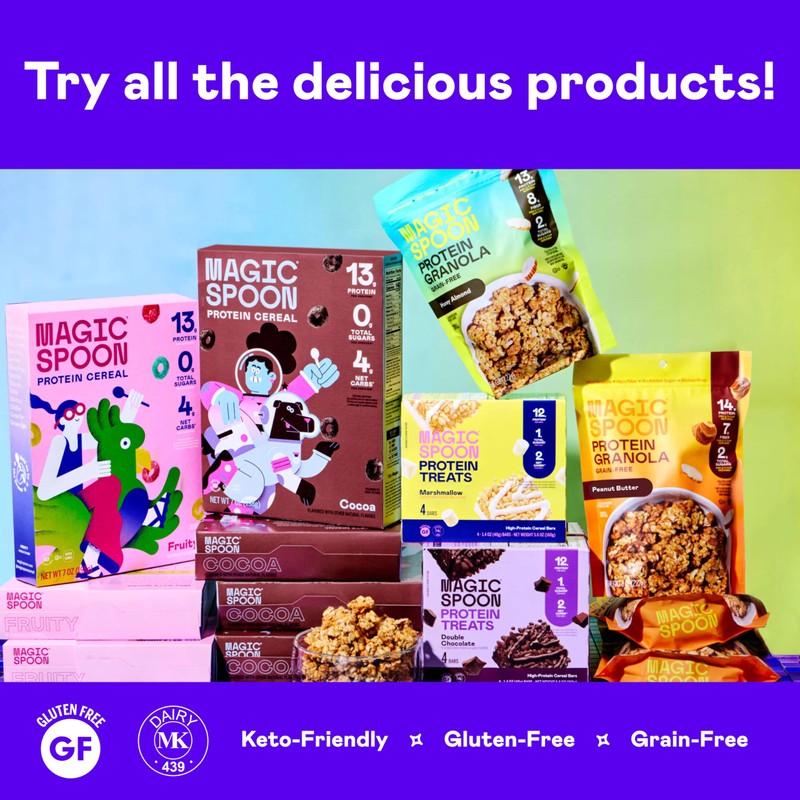 Magic Spoon Cereal - Fruity 4-Pack of Cereal - Keto