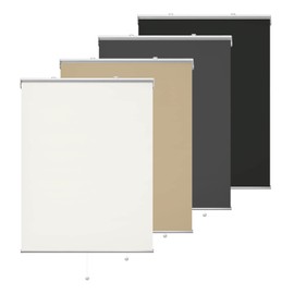 ALLBRIGHT Classic 100% Blackout Cordless Roller Shades for Windows, Spring System Roller Blinds with UV Protection Thermal Insulated, Easy to Install