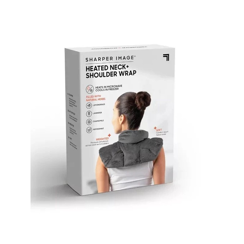 Sharper Image Heated Neck and Shoulder Wrap: Sharper Image Gray