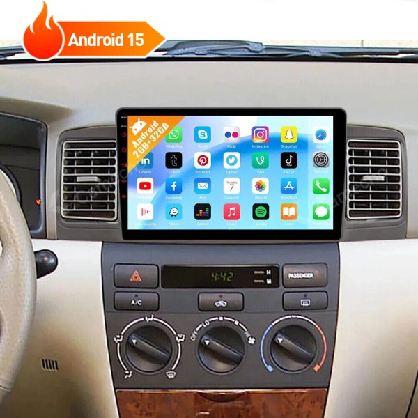For Toyota Corolla 2003-2008 Android 15 Car Stereo CarPlay Radio