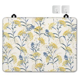 Stove Top Cover for Electric Stove，Vintage Floral Plant Extra Thick Natural Rubber Glass Top Protector, Prevents Scratching, Expands Usable Space 28.5'' x 20.5''