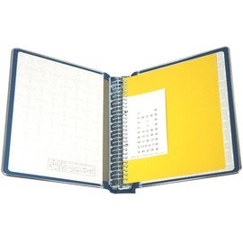 Kokuyo File Binder, Cloth Cover, B5, Vertical, Gold Edge, 26 Holes, Holds 200 Sheets, Blue, HA-120BZ