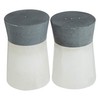 Premier Housewares MArble Salt and Pepper Set, Rounded, White/Grey -