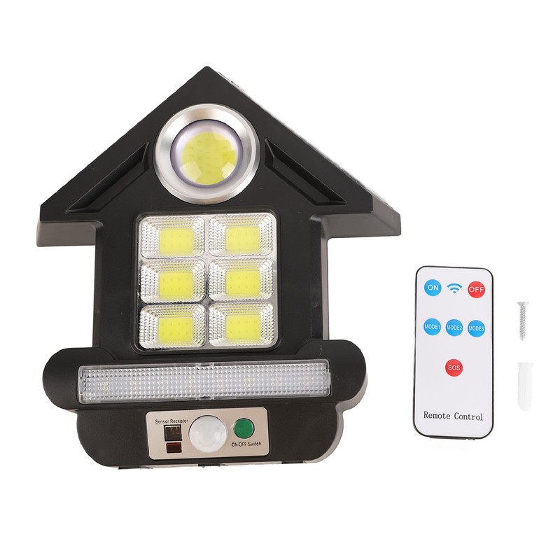 Solar Street Light House Shape ABS LED Motion Sensing Solar