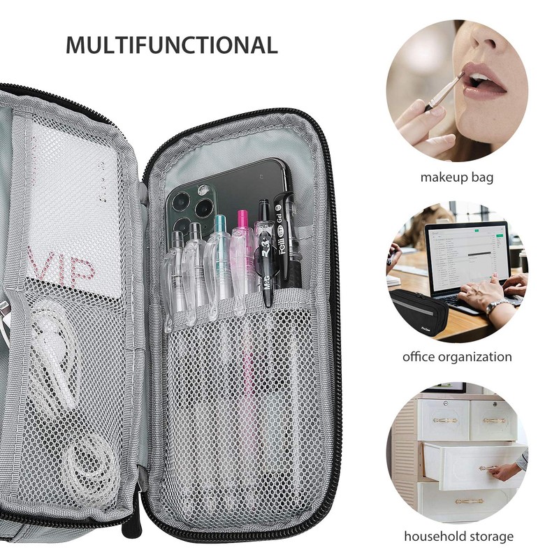 ProCase Pencil Case Pen Bag, Two Layers Big Capacity Pencil
