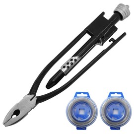 HARSKIYER 9 Inch Safety Wire Pliers with 50 FT & 25 FT Safety Wire, Chrome Vanadium Steel Safety Wire Twisting Tool for Aircraft, Machinery, Vehicles