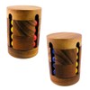 Spin To Win Cylinder Cube Puzzle Wooden Brain Teaser Game