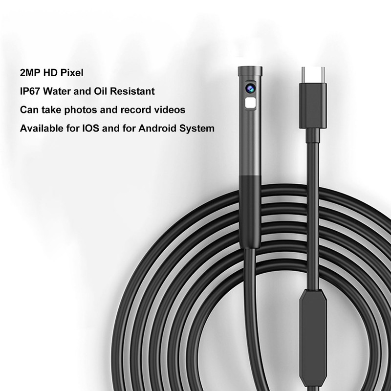Endoscope Camera Wifi Single Lens HD 3 in 1 2MP